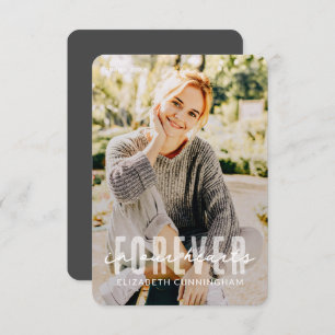 Carte De Remerciements Pour toujours dans nos coeurs Moderne Simple Photo