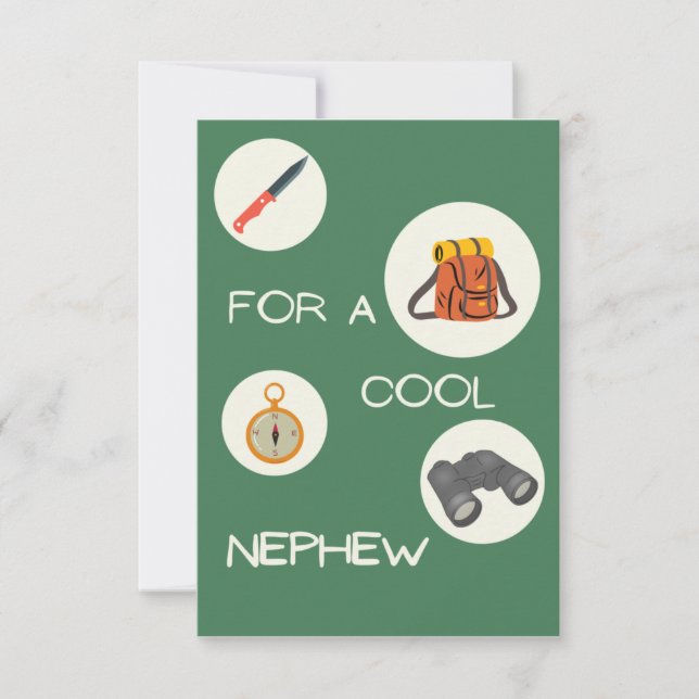 Carte De Remerciements Pour un Cool Nephew Birthday Card Wild Outdoors (Devant)