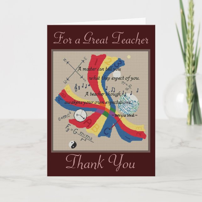 CARTE DE REMERCIEMENTS POUR UN SUPER PROF (Devant)