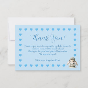 Carte de Remerciements pour une Baby Shower de Pet