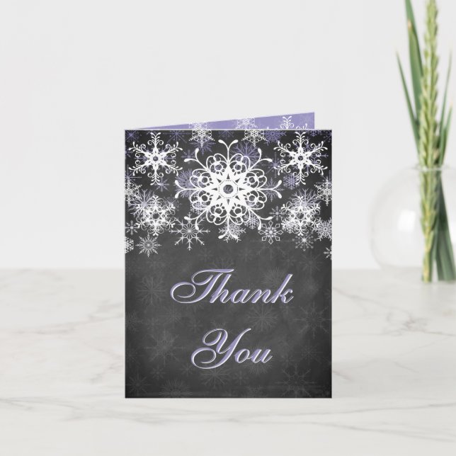 Carte de remerciements pourpre de mariage de (Devant)