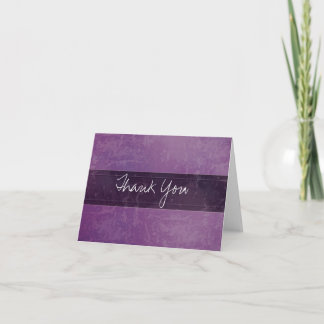 Carte de remerciements pourpre en marbre gris tend