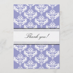 Carte de remerciements pourpre et blanc