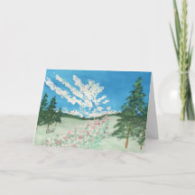 Prairie de montagne ensoleillée