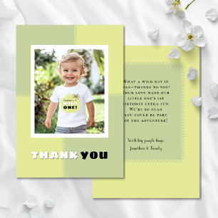 Carte De Remerciements Premier anniversaire de Wild One