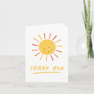 Carte De Remerciements Premier Tour Autour du Soleil Enfants Anniversaire
