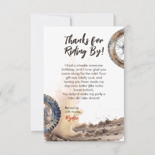 Carte De Remerciements Premier Tour Little Racer Anniversaire