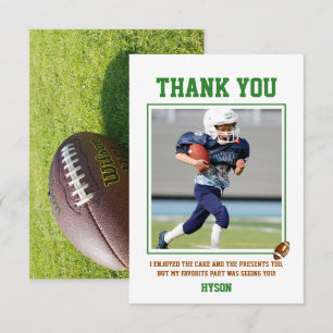 Carte De Remerciements Première année   Football 1er anniversaire