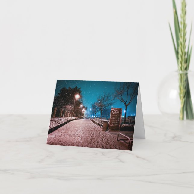 Carte De Remerciements Première neige (Devant)