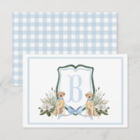 Preppy Southern Blue Boy Baby shower Chien