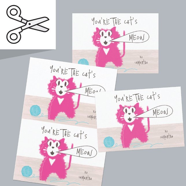 Carte De Remerciements Pretty Kitty Valentine Pair (Créateur téléchargé)