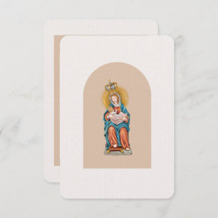 Carte De Remerciements Prière pour la Mère - Notre-Dame du Leche