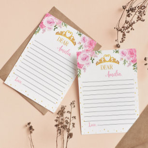 Carte De Remerciements Princess Crown Time Capsule Note Message Card