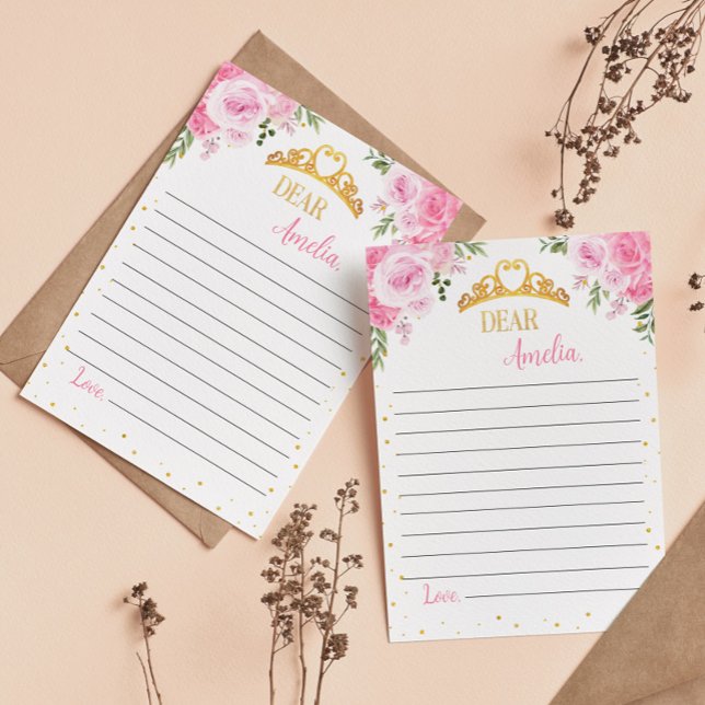 Carte De Remerciements Princess Crown Time Capsule Note Message Card (Créateur téléchargé)