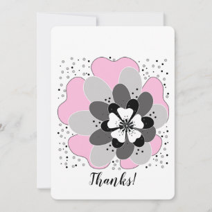Carte De Remerciements Printemps rose