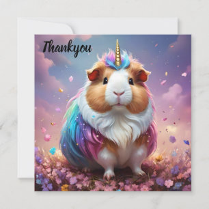 Carte De Remerciements Prism Pigtail : Le Cochon De Guinée Radiant Unicor