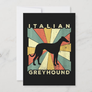 Carte De Remerciements Probablement en Italie Greyhound Dog 70