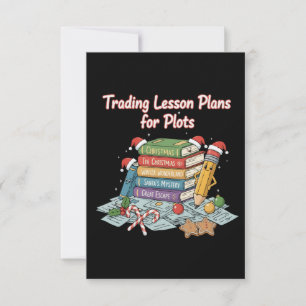 Carte De Remerciements Prof de rire - Vacances de Noël   Leçon de trading