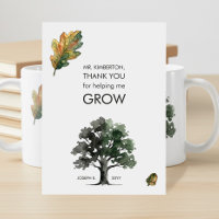 Professeur Arbre en Chêne Aquarelle M'aide à Grand