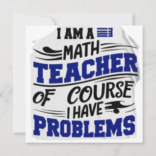 Carte De Remerciements Professeur de mathématiques Jest