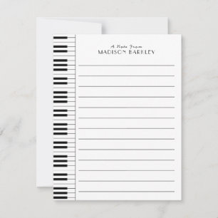 Carte De Remerciements Professeur de musique de piano