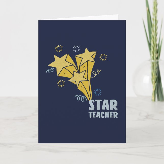Carte De Remerciements Professeur étoilé (Devant)