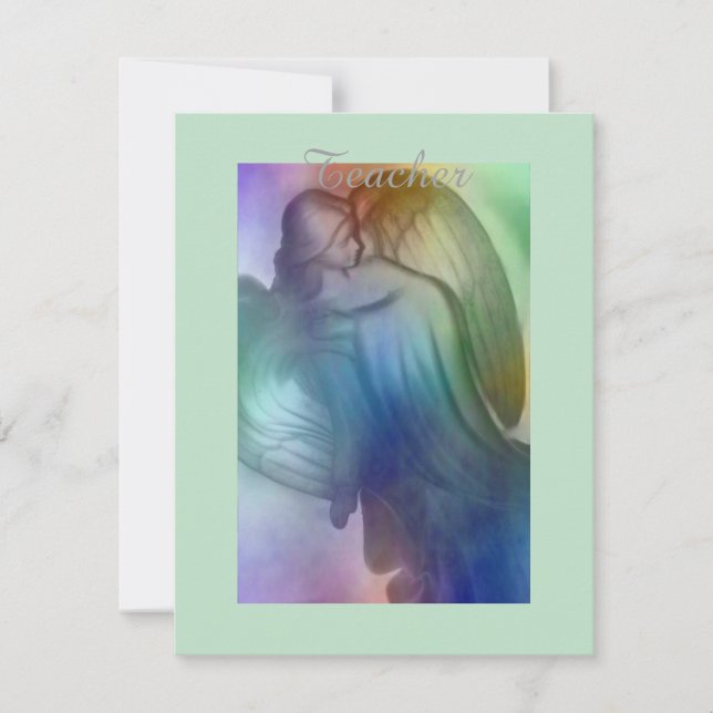 Carte De Remerciements Professeur Rainbow Angel (Devant)