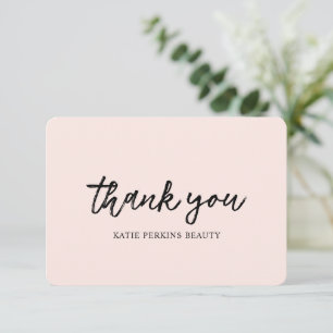 Carte De Remerciements Professionnel Blush Pink Élégant