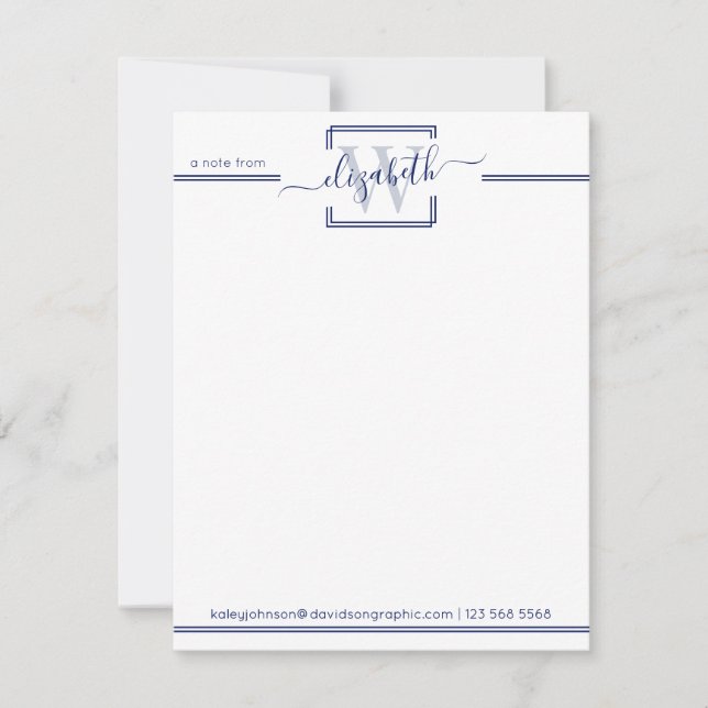 Carte De Remerciements Professionnel de la marine | À Partir Du Bureau De (Devant)