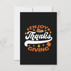 Carte De Remerciements profiter de la nourriture de thanksgiving dinde re