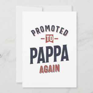 Carte De Remerciements Promu À Nouveau À Pappa   Père grand-père