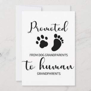 Carte De Remerciements Promu des grands-parents chiens à l'humain, grosse