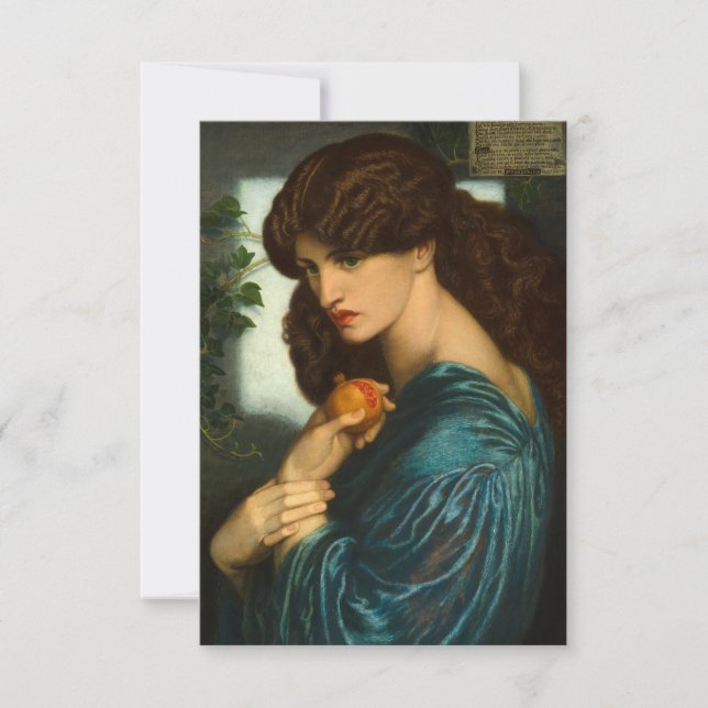Carte De Remerciements Proserpine par Dante Gabriel Rossetti (Devant)