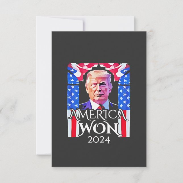 Carte De Remerciements Proud Maga American Trump Won 2024 Inaguration Day (Devant)