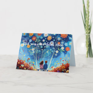 CARTE DE REMERCIEMENTS PUIS ET MAINTENANT ANNIVERSAIRE/CARTE D'AMOUR
