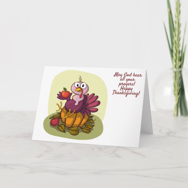 Carte De Remerciements Puisse Dieu Entendre Toutes Vos Prières (Devant)