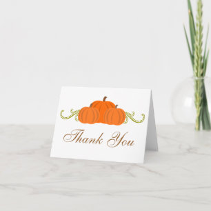 Carte De Remerciements Pumpkin Swirls Fall Wedding Thank You Card