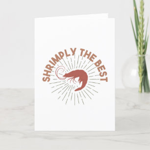 Carte De Remerciements Pun de fruits de mer : Shrimply le meilleur
