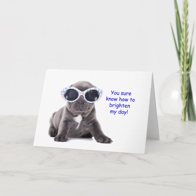 Carte De Remerciements Puppy Thing of You Card (Devant)