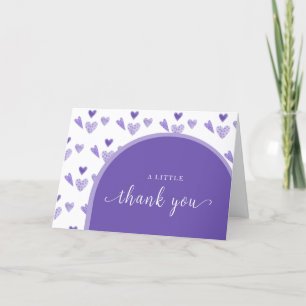 Carte De Remerciements Purple Boho Arch Sweetheat Valentine Baby shower