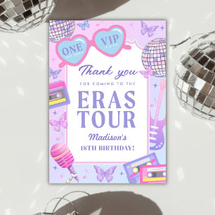 Carte De Remerciements Purple Disco Dans Mon Anniversaire Anniversaire