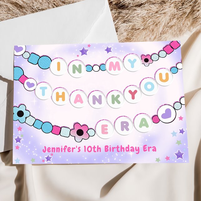 Carte De Remerciements Purple Eras Anniversaire Fête Bracelet (Créateur téléchargé)