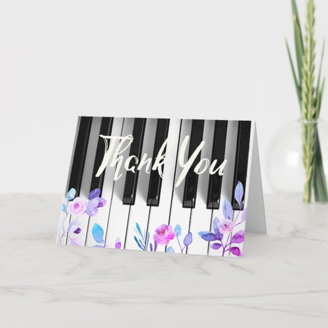 Carte De Remerciements purple roses (Devant)