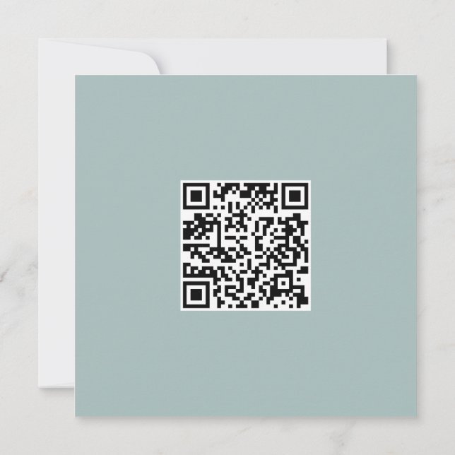 Carte De Remerciements Qr Code Clean Monochrome Classic Graffiti Heart (Dos)