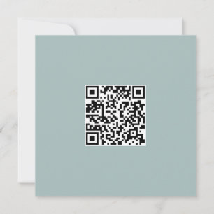 Carte De Remerciements Qr Code Clean Monochrome Classic Graffiti Heart