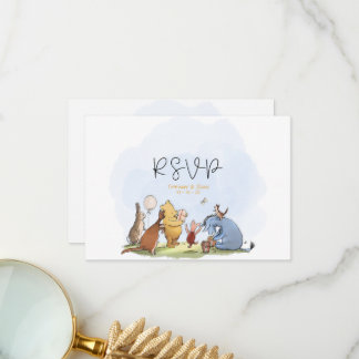 Carte De Remerciements QR Code Pooh Bear Show RSVP