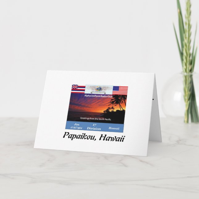 Carte De Remerciements qsl 961 replié (Devant)