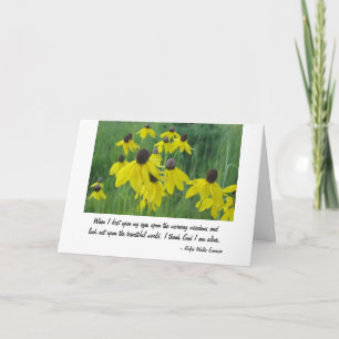 Carte De Remerciements Quand j'ouvre mes yeux pour la première fois - Eme