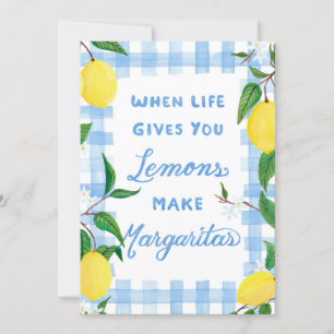 Carte De Remerciements Quand la vie vous donne des citrons Watercolor Fla
