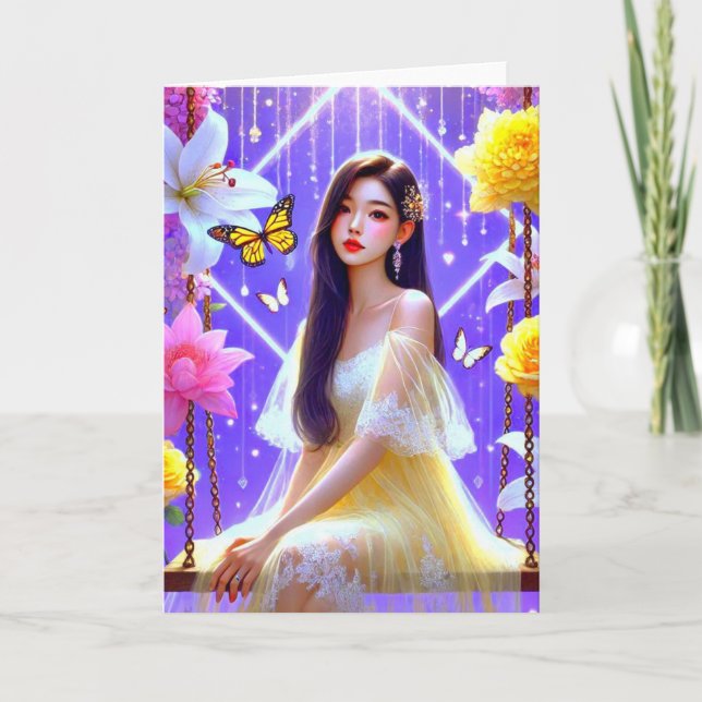 Carte De Remerciements  - Que ta vie soit un rêve enchanté (Devant)